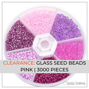 Clearance Glass Seed Beads | Pink