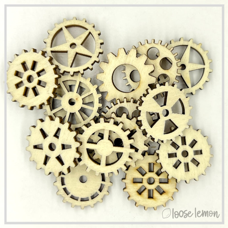 Wooden Gears | 25Mm X 15 Pieces