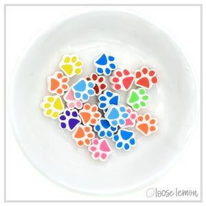 Feature Beads | Paw Prints X 20