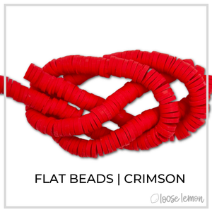 Flat Beads | Crimson