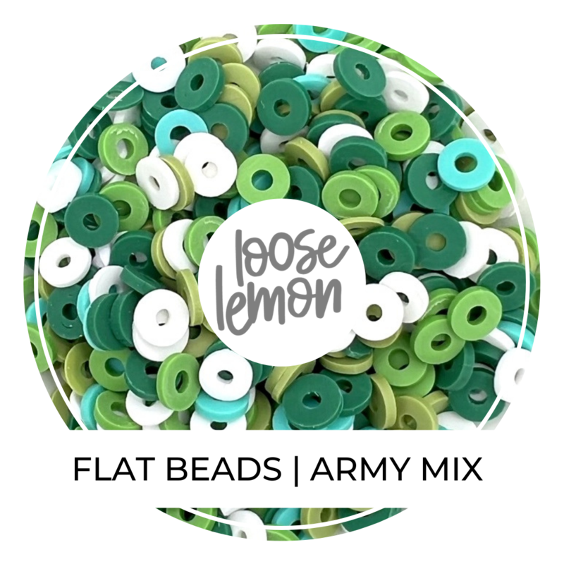 Flat Beads | Army Mix (16G Jar)