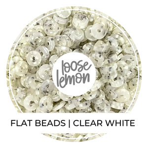 Flat Beads | Clear White