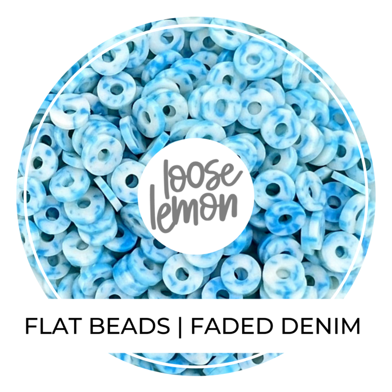 Flat Beads | Faded Denim