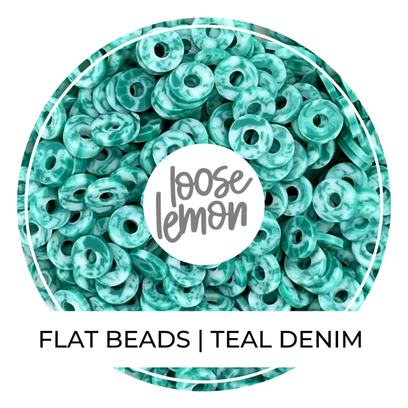 Flat Beads | Teal Denim