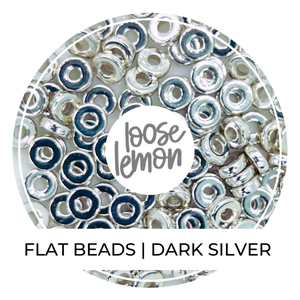 Flat Beads | Dark Silver