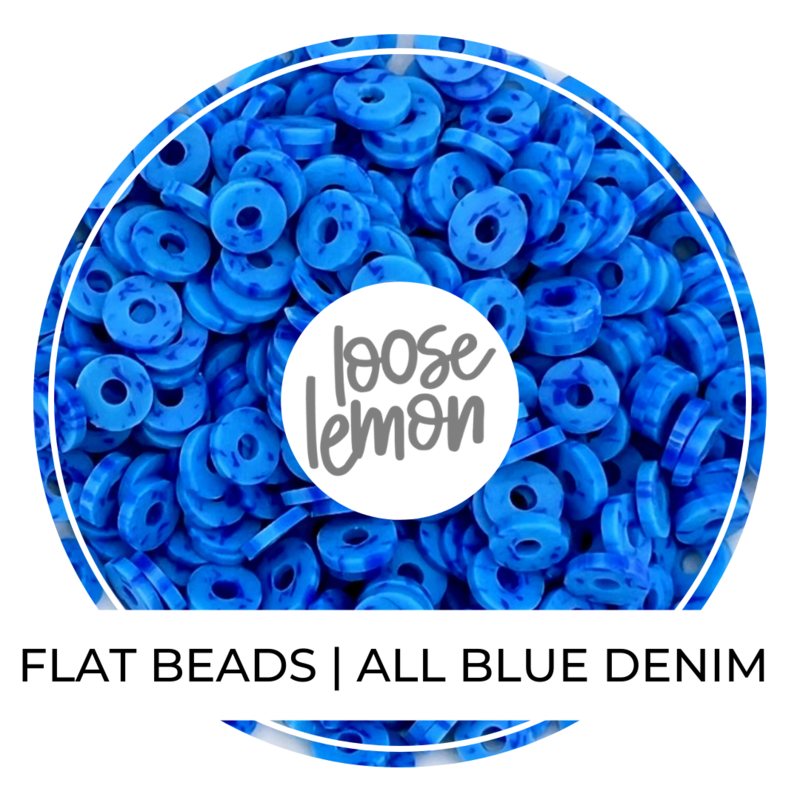 Flat Beads | All Blue Denim