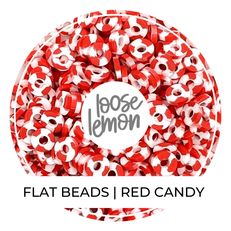 Flat Beads | Red Candy