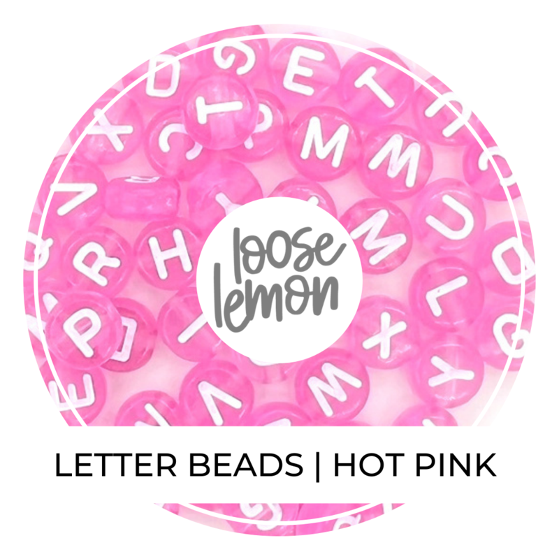 Letter Beads | Hot Pink