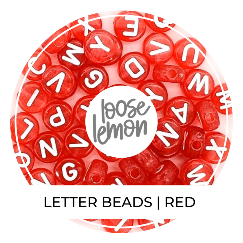 Letter Beads | Red