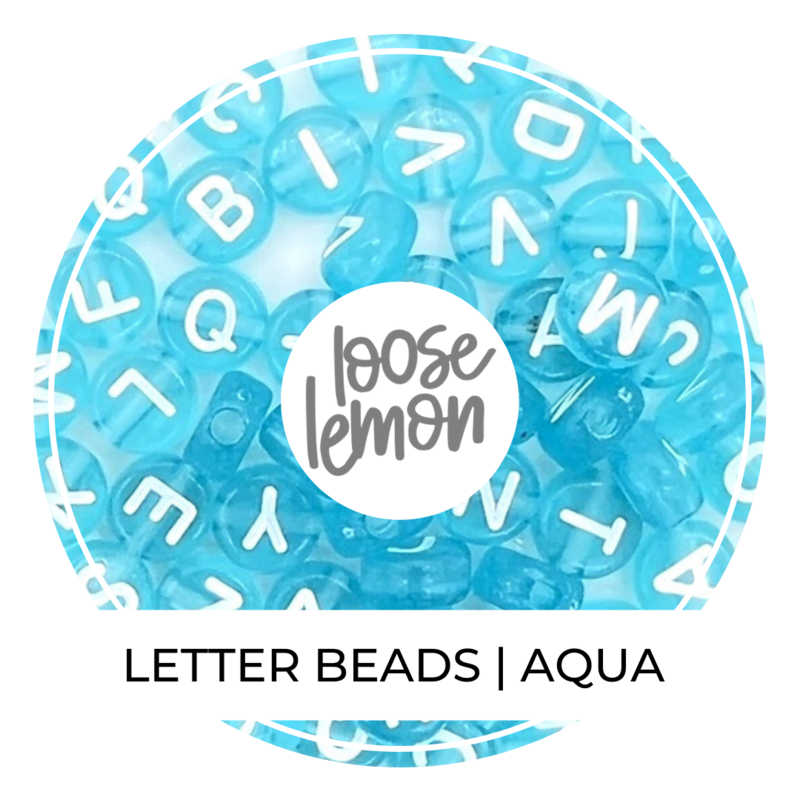 Letter Beads | Aqua