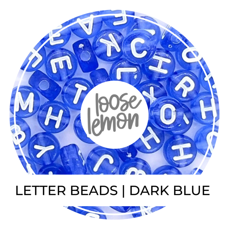 Letter Beads | Dark Blue