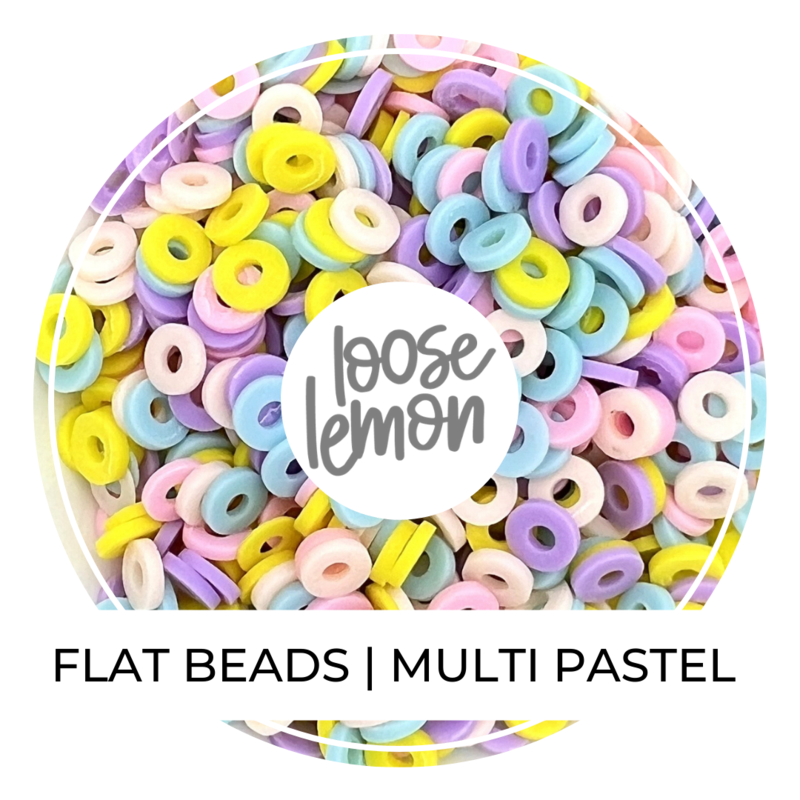 Flat Beads | Multi Pastel (21G Pot)