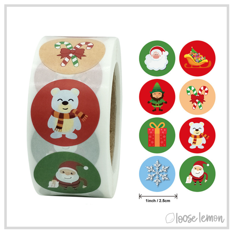 100 Christmas Fun (1) 1" Stickers/Seals