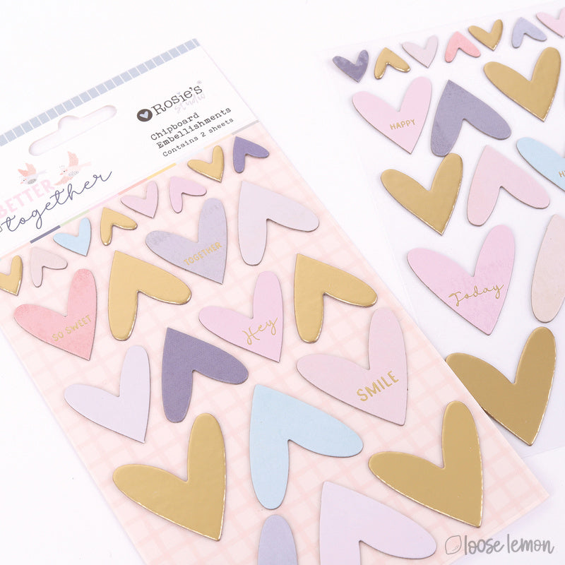 Better Together | Chipboard Hearts