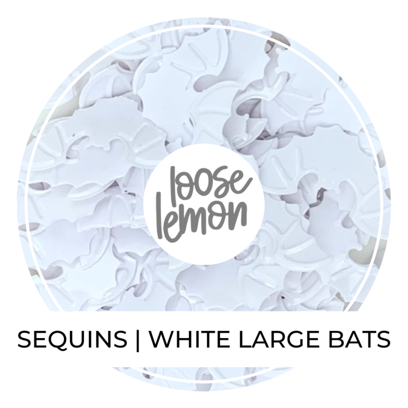 Sequins | White Large Bats