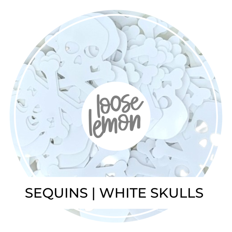 Sequins | White Skulls