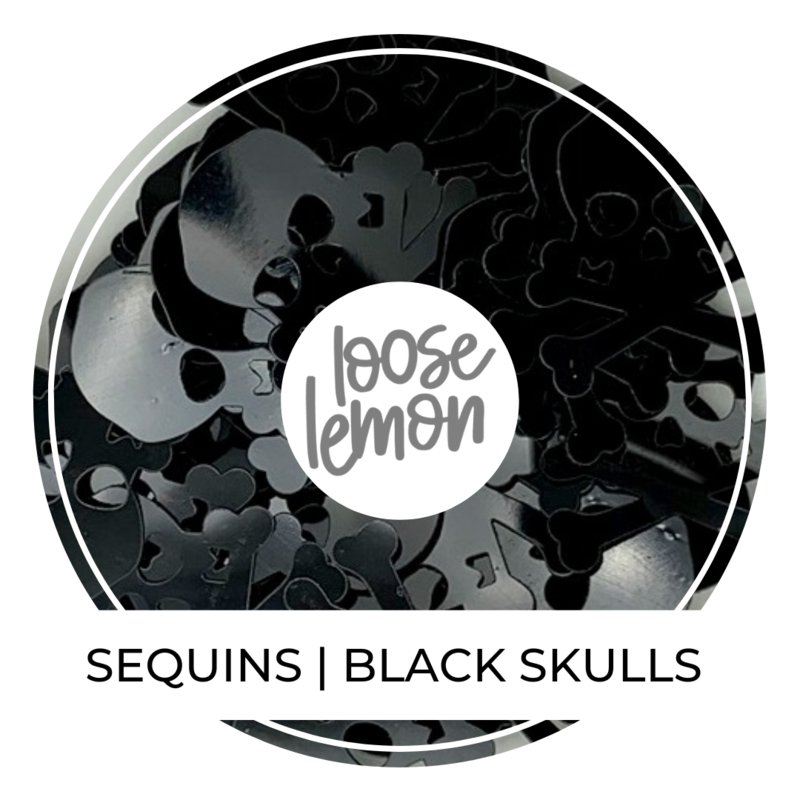 Sequins | Black Skulls