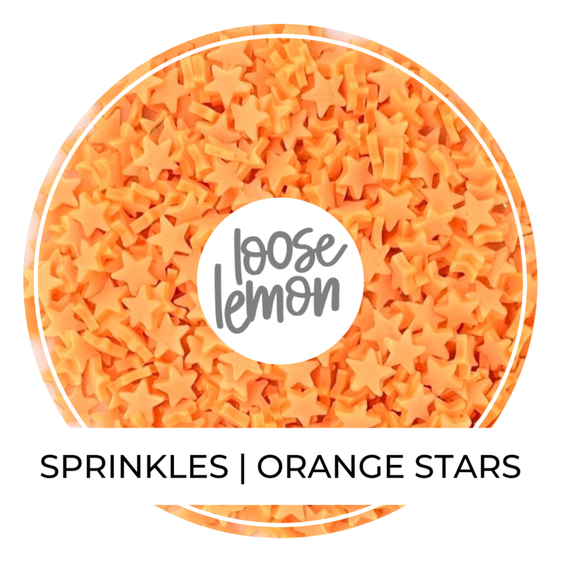 Clay Sprinkles | Orange Stars