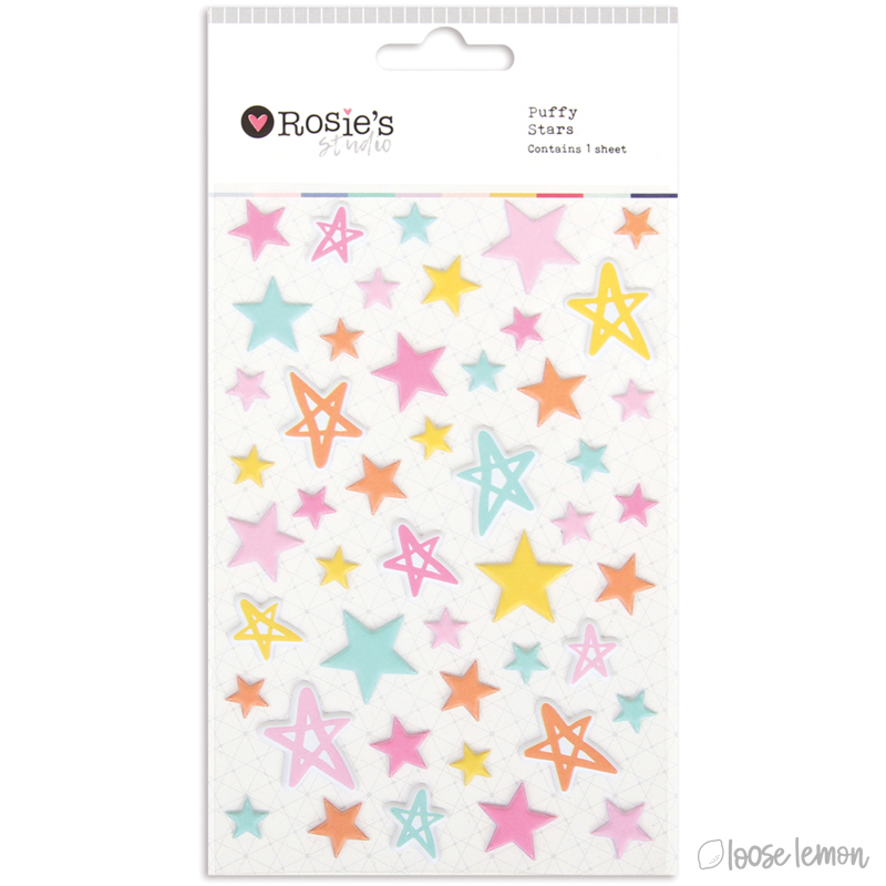 Rosie'S Studio | Puffy Star Stickers (Bright)