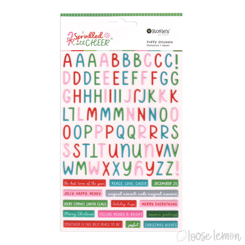 Sprinkled With Cheer |  Puffy Mini Stickers (Alphabets & Phrases)