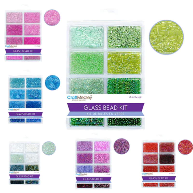 Craft Medley Glass Bead Kit | Rouge