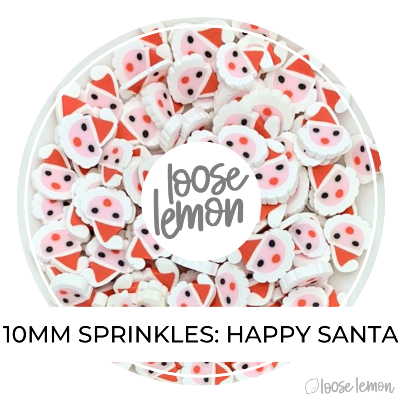10Mm Clay Sprinkles | Happy Santa