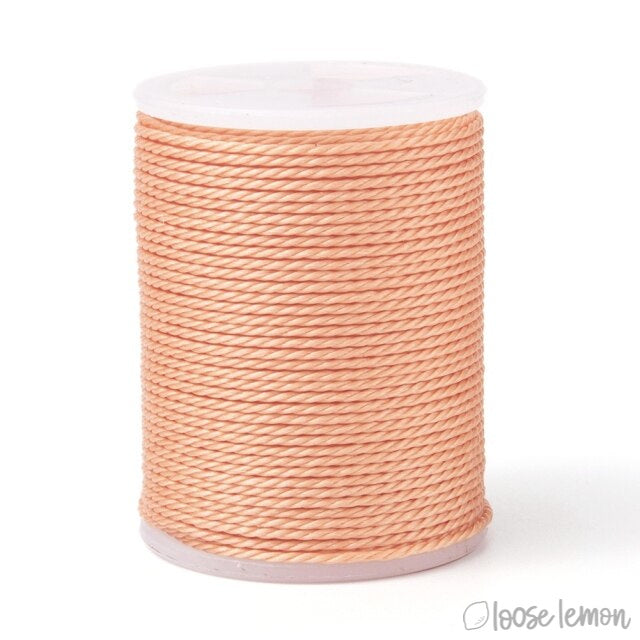Waxed Cord | 10M Roll | Peach
